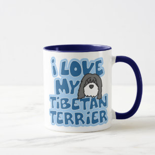 Amo mi taza de Terrier tibetano
