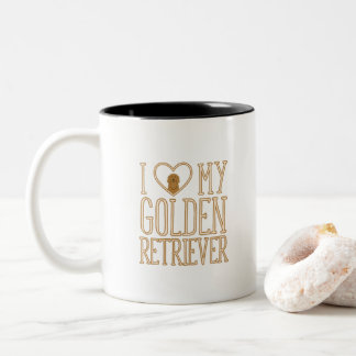Amo mi taza del golden retriever