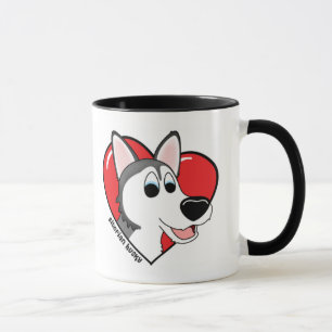 Amo mi taza del husky siberiano
