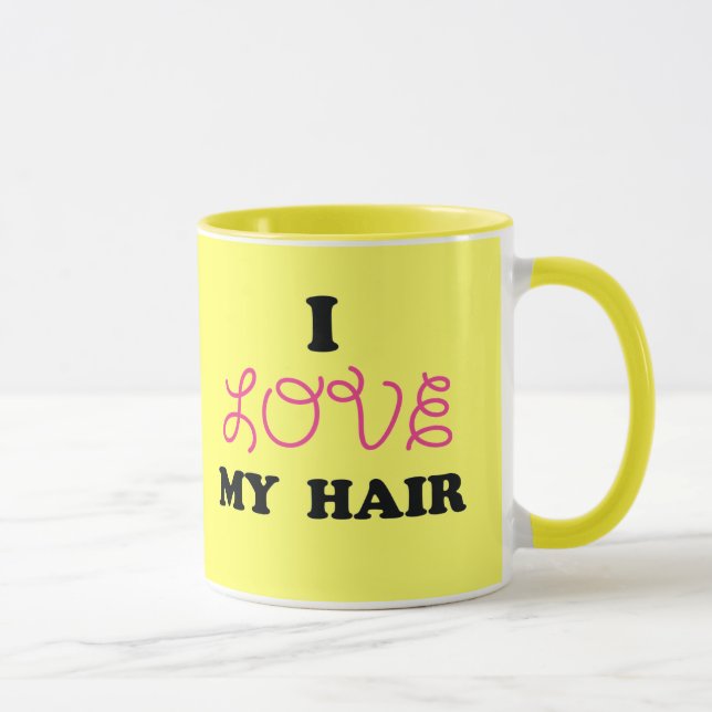 AMO mi taza del pelo (Derecha)