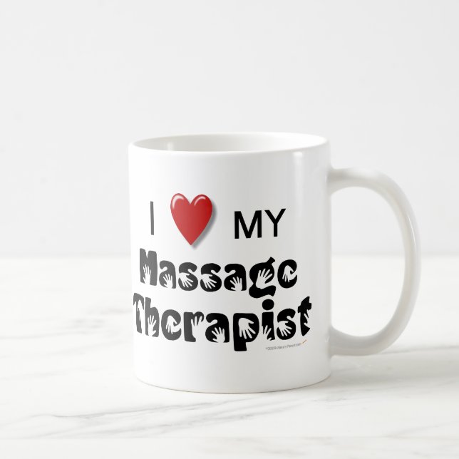 Amo mi taza del terapeuta del masaje (Derecha)