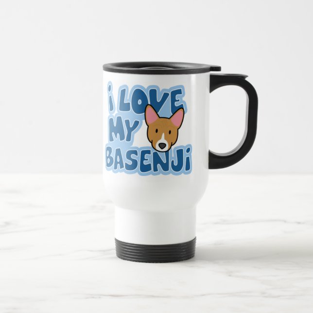 Amo mi taza del viaje de Basenji (Derecha)
