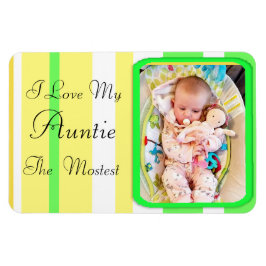 Amo mi tía Lime Green y mi imán personalizado