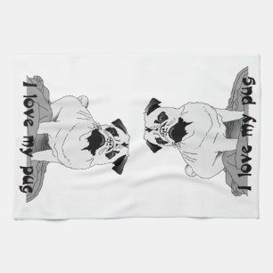 Amo Mi Toalla De Té De Pug