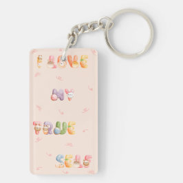 Amo mi verdadero yo | Llavero de motivación positi