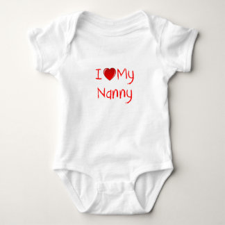 Amo mis camisetas del niño y del niño de la niñera