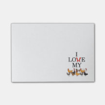 Amo mis notas de post-it de los pollos