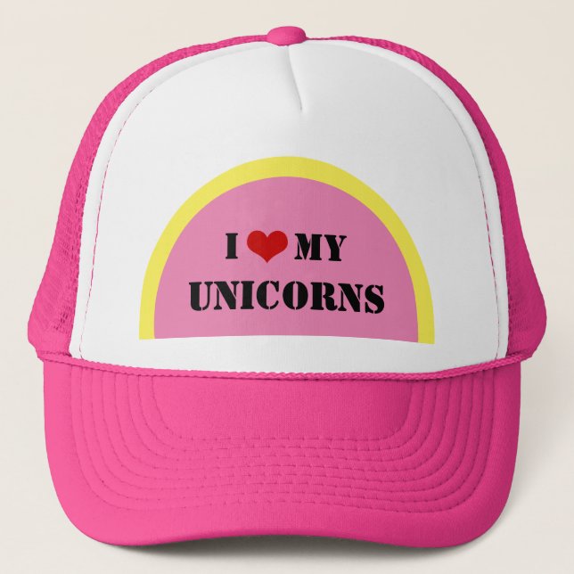 Amo Mis UNICORNS - Sombrero Candy Trucker (Anverso)