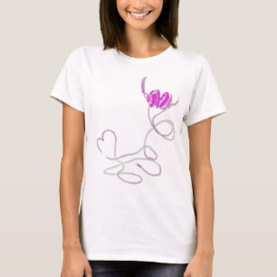 Amo música en la camiseta rosada (T16)