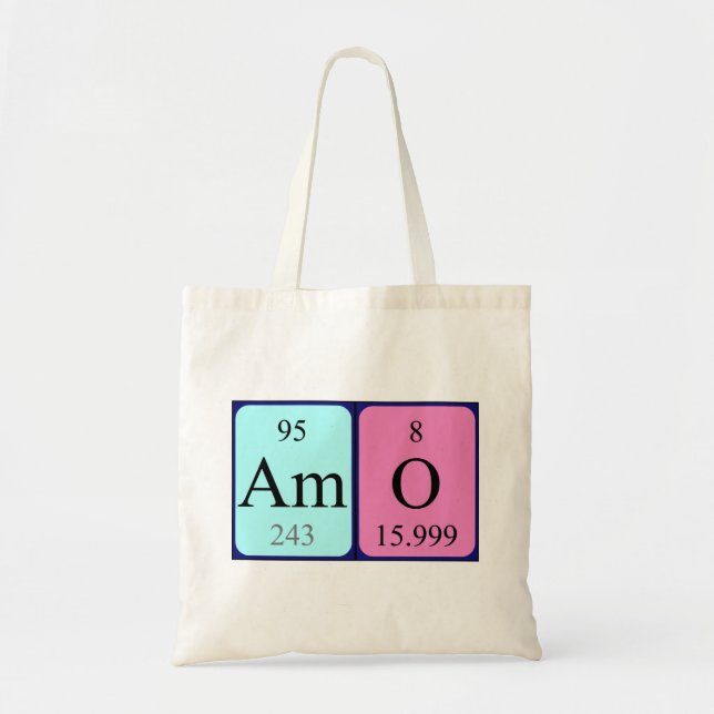 Amo nombre de tabla periódica de la bolsa (Frente)