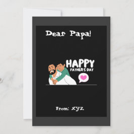 Amo padre hijo Abrazo Diseño tarjeta de vacaciones