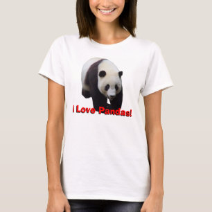 ¡Amo pandas! Camisa de la muñeca de las mujeres