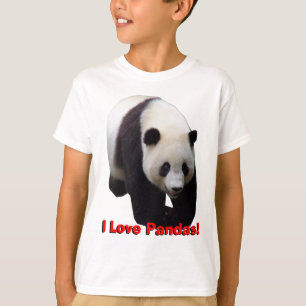 ¡Amo pandas! La panda gigante embroma la camisa