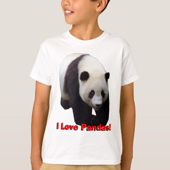 ¡Amo pandas! La panda gigante embroma la camisa (Anverso)