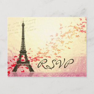 Amo París en primavera - tarjeta de RSVP