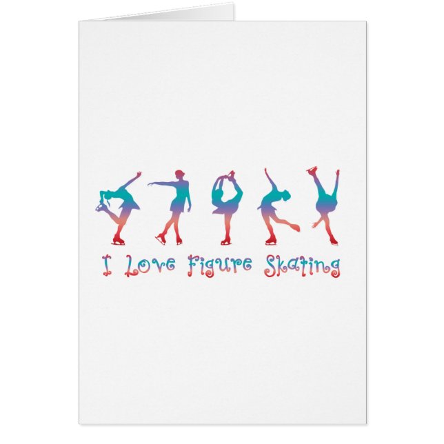 Amo patinaje artístico - baya de la cereza (Frente)