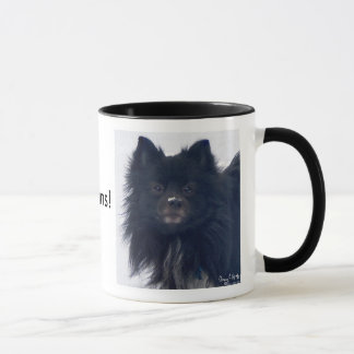 "AMO Pomeranians!" Taza de la pintura de la
