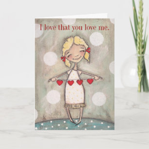 Amo que usted me ama - la tarjeta de felicitación