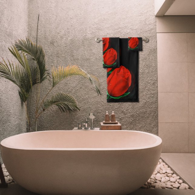 Amo Rosa en el baño Toalla Set (Subido por el creador)