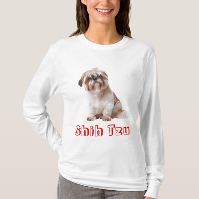 Amo Shih Tzu Camiseta de perro porcino (Anverso)