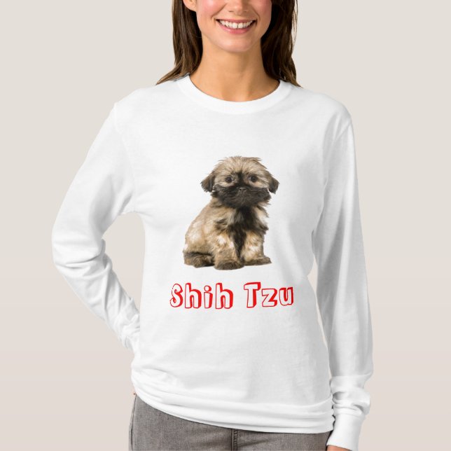Amo Shih Tzu Camiseta de perro porcino (Anverso)