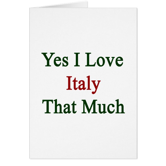 Amo sí Italia que mucho (Frente)