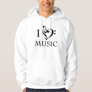 Amo sudadera con capucha de la música