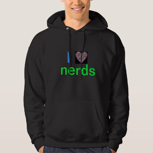 Amo sudadera con capucha de los empollones (Anverso)