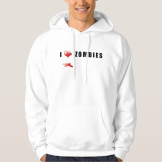Amo sudadera con capucha de los zombis
