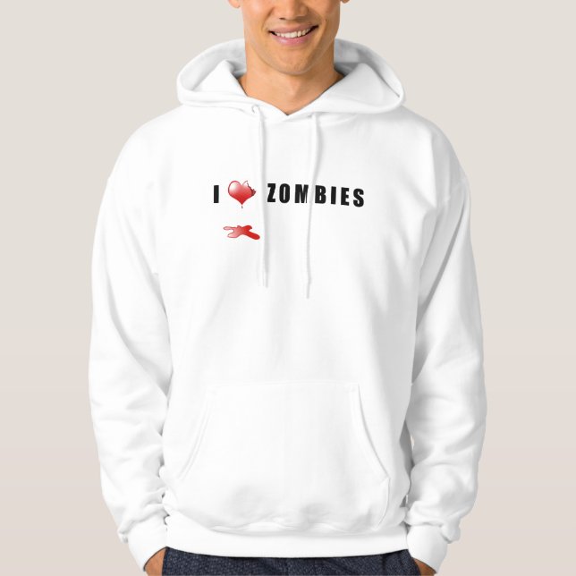 Amo sudadera con capucha de los zombis (Anverso)