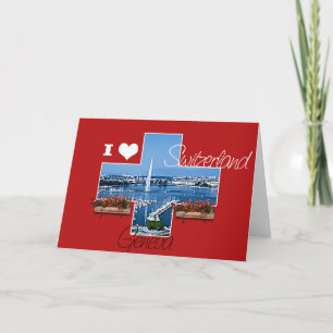 Amo Suiza - Tarjeta de felicitación