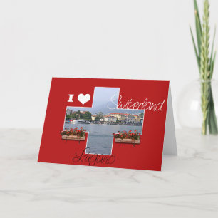 Amo Suiza - Tarjeta de felicitación