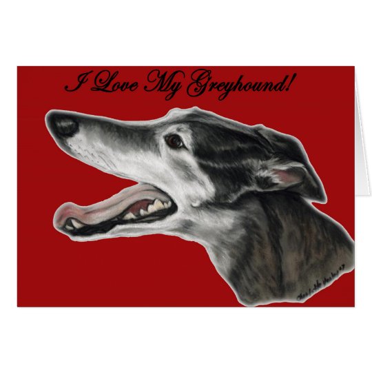 "Amo tarjeta de felicitación del arte del perro de