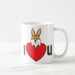 "Amo taza de café del Corgi de U"