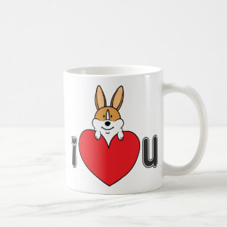 "Amo taza de café del Corgi de U"