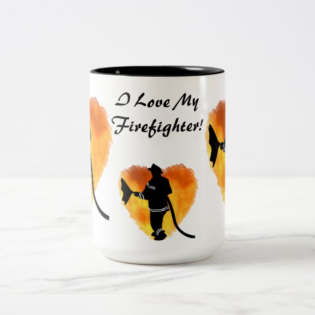 "Amo taza de mi bombero" (Centro)
