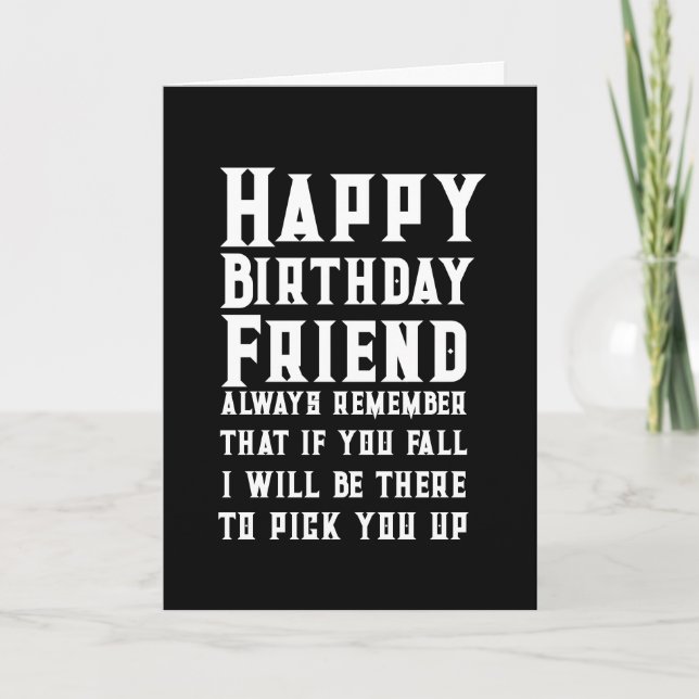 Amo Te Caes Graciosa Tarjeta de Amigo Feliz Cumple (Anverso)