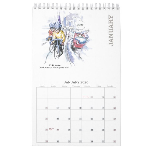 Amo Tris 2013 - calendario para Triathletes - Vert (Jan 2026)