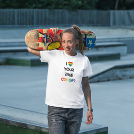 Amo tu camiseta de colores reales