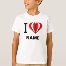 "Amo [Tu Nombre]" Camiseta Corazón