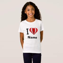 "Amo [Tu Nombre]" Camiseta Corazón