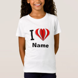 "Amo [Tu Nombre]" Camiseta Corazón