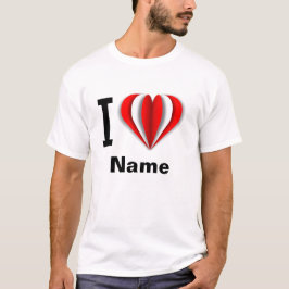 "Amo [Tu Nombre]" Camiseta Corazón