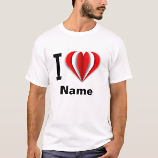 "Amo [Tu Nombre]" Camiseta Corazón