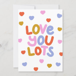 Amo tu tarjeta plana Día de San Valentín Aniversar