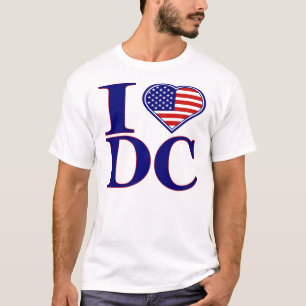 Amo Washington DC adelante de la camiseta de la