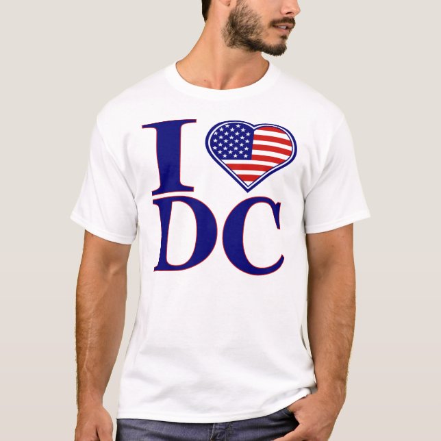 Amo Washington DC adelante de la camiseta de la (Anverso)