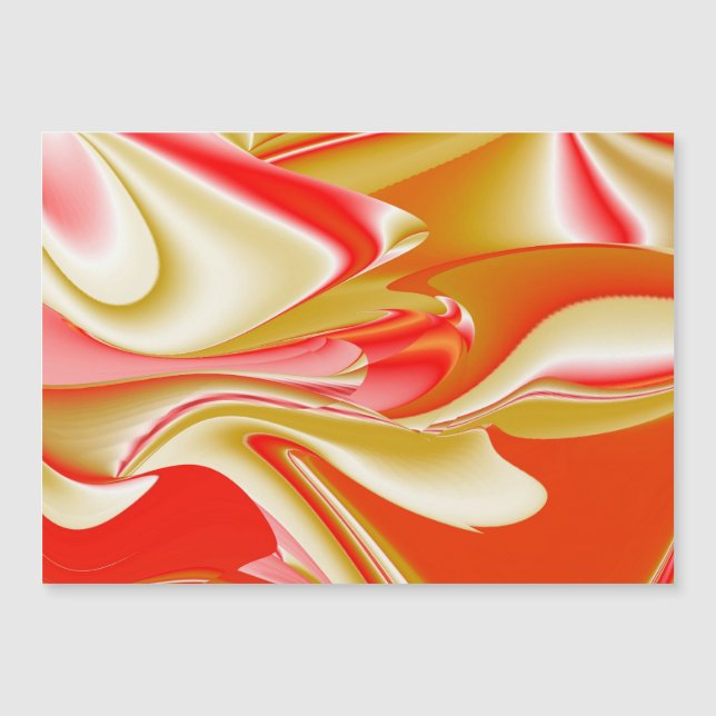 Amo y oro Resumen Tarjeta magnética 3D Rainbowart (Anverso)