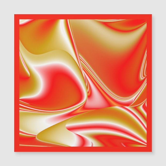 Amo y oro Resumen Tarjeta magnética 3D Rainbowart (Anverso)