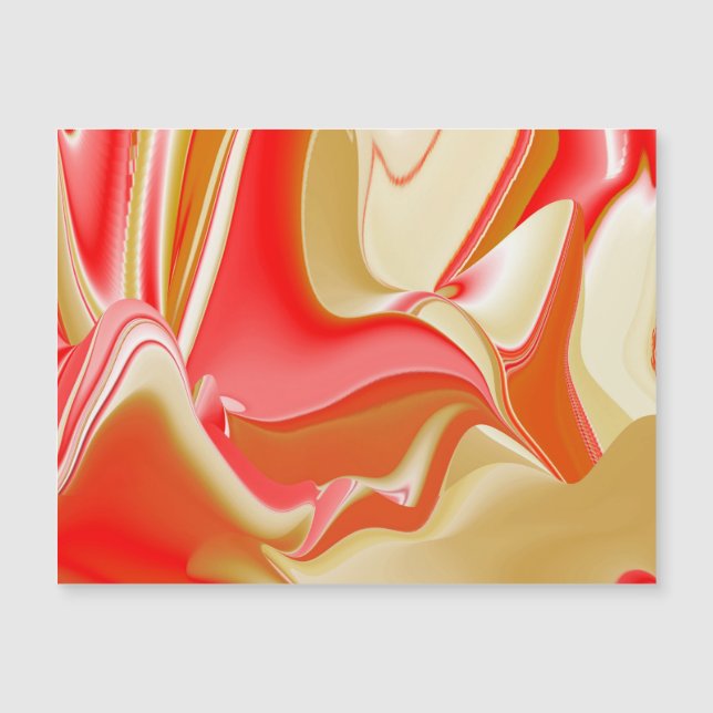 Amo y oro Resumen Tarjeta magnética 3D Rainbowart (Anverso)